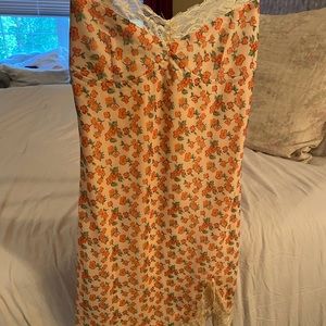 Motel rocks mini dress. XS. Has orange and green flowers.